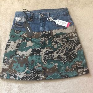 New with tag Diesel 360 camouflage skirt